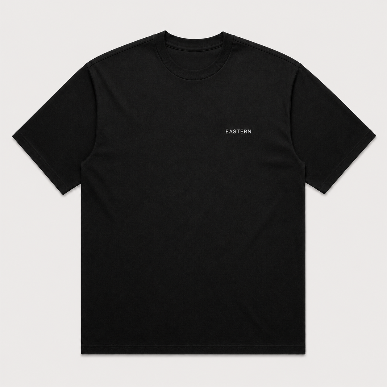 EASTERN Opening Round Tee in Black, front view