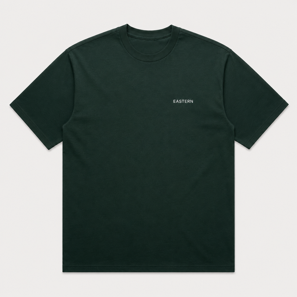 EASTERN Opening Round Tee in Pine Green, front view