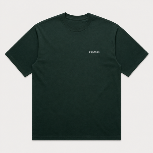 EASTERN Opening Round Tee in Pine Green, front view